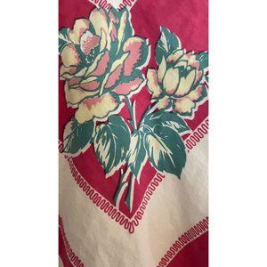 Vintage Tablecloth Handmade Jacket Floral Cottage Kas Designs Retro 50s 60s Rare